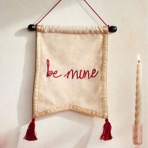 Velvet ‘Be Mine' Wall Hanging